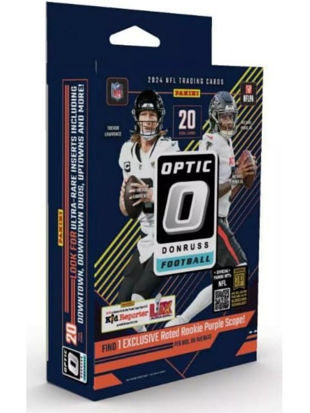 2024 NFL Football Trading Cards Hanger Box - Purple Scope, 20 Cards, Rare